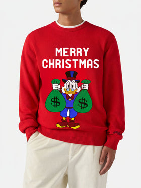 Crewneck sweater with Uncle Scrooge Merry Christmas jacquard | DISNEY SPECIAL EDITION