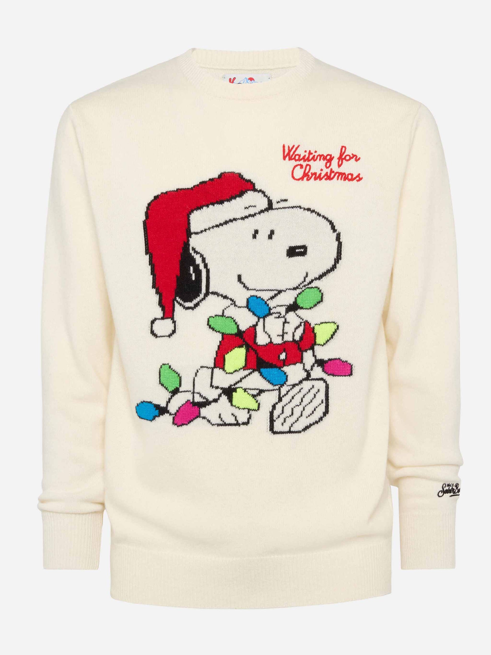 Sweater Heron with Snoopy jacquard and embroidery | SNOOPY PEANUTS® SPECIAL EDITION - MC2 Saint Barth