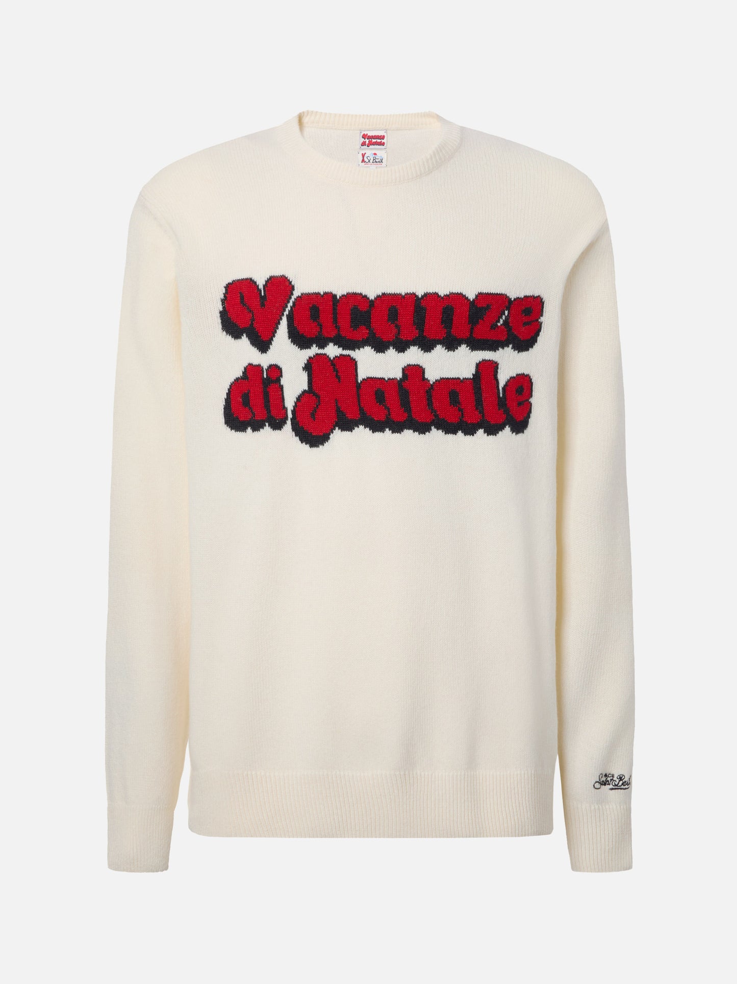 Heron sweater in white with Vacanze di Natale jacquard | VACANZE DI NATALE SPECIAL EDITION