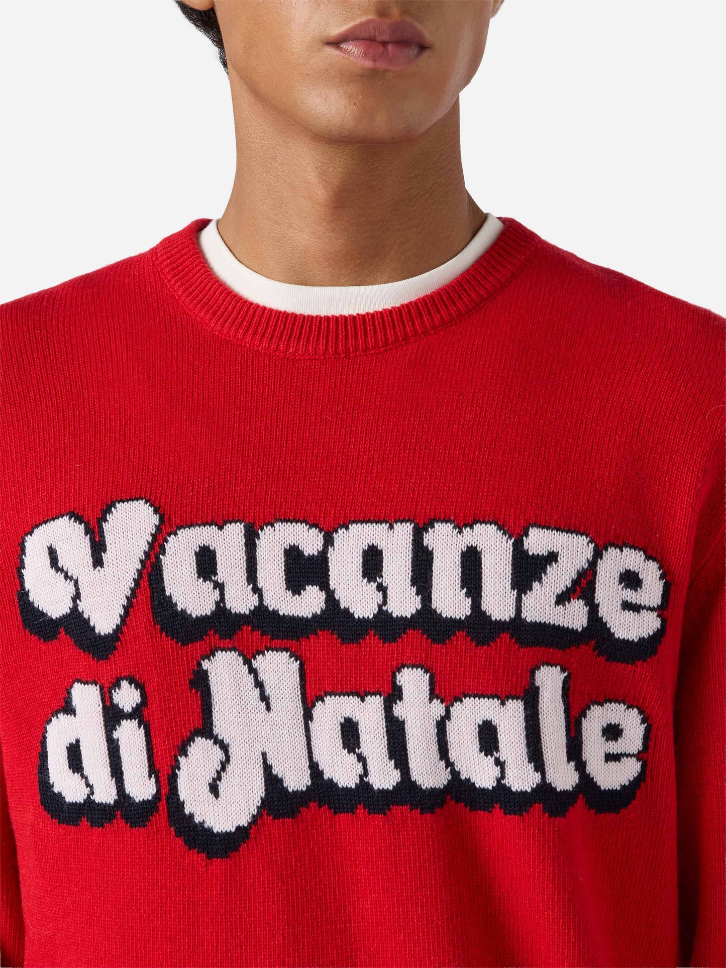 Maglione rosso Heron con jacquard Vacanze di Natale | VACANZE DI NATALE SPECIAL EDITION