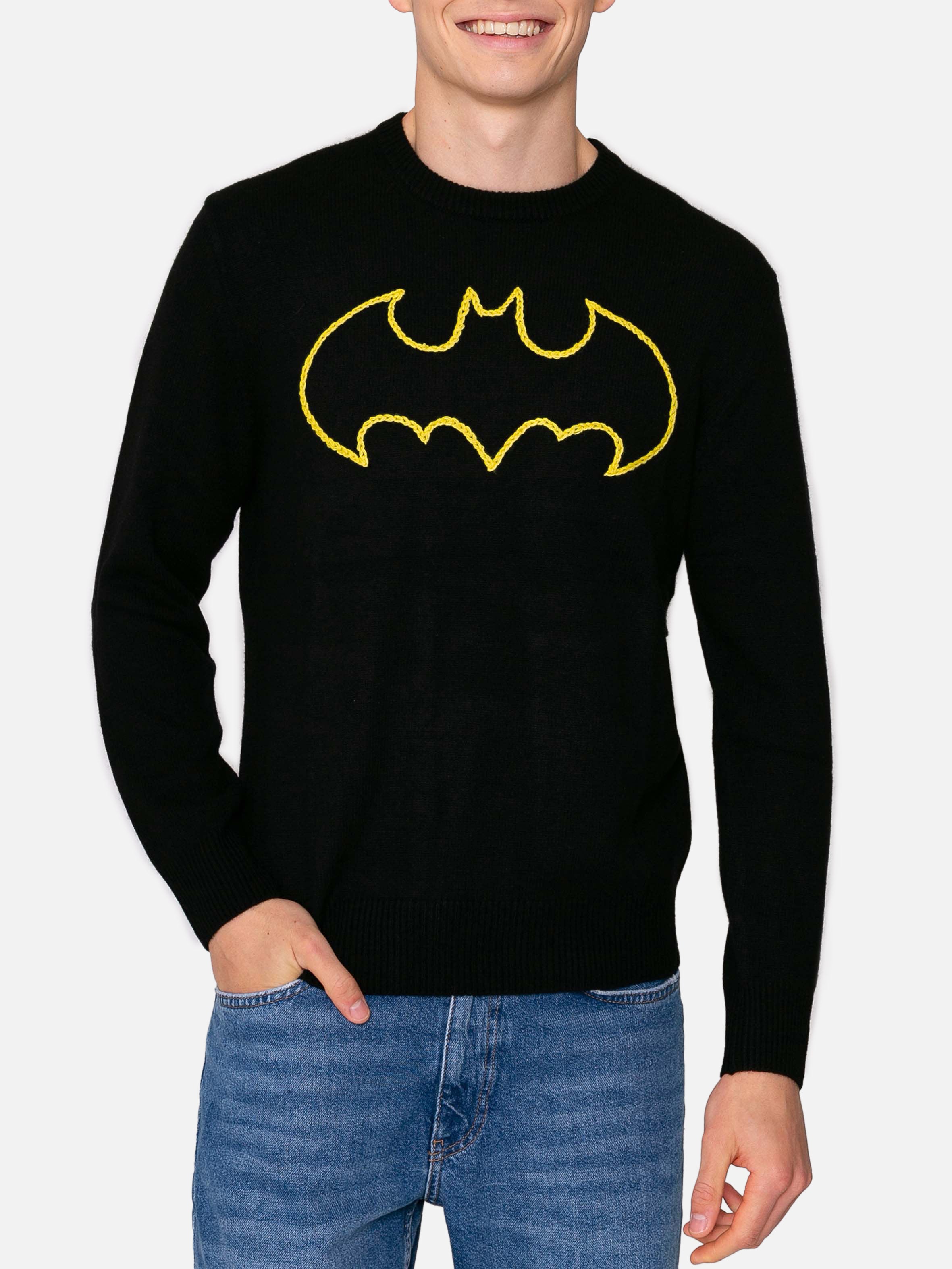 Crewneck sweater Heron woth Batman shape embroidery | WARNER BROS
