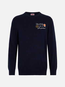 Man sweater Heron Light with Sole, Whisky... embroidery | VACANZE DI NATALE SPECIAL EDITION - MC2 Saint Barth