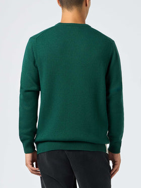 Man green sweater Heron with Courchevel skiers postcard print - MC2 Saint Barth