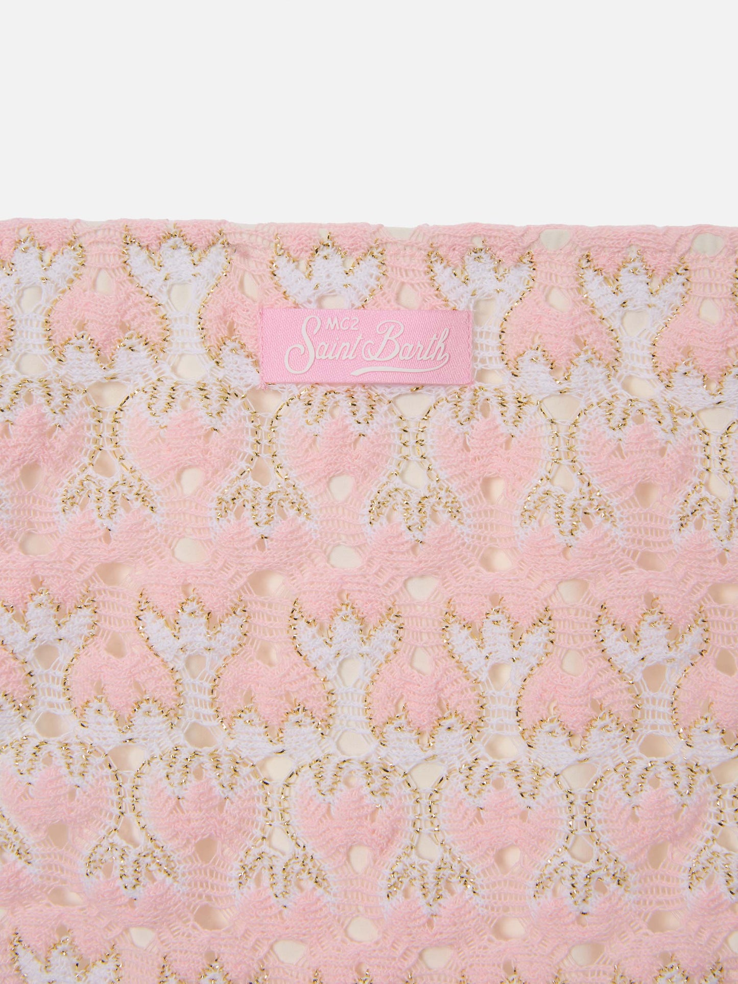 Holly pink and cream floral raschel bikini