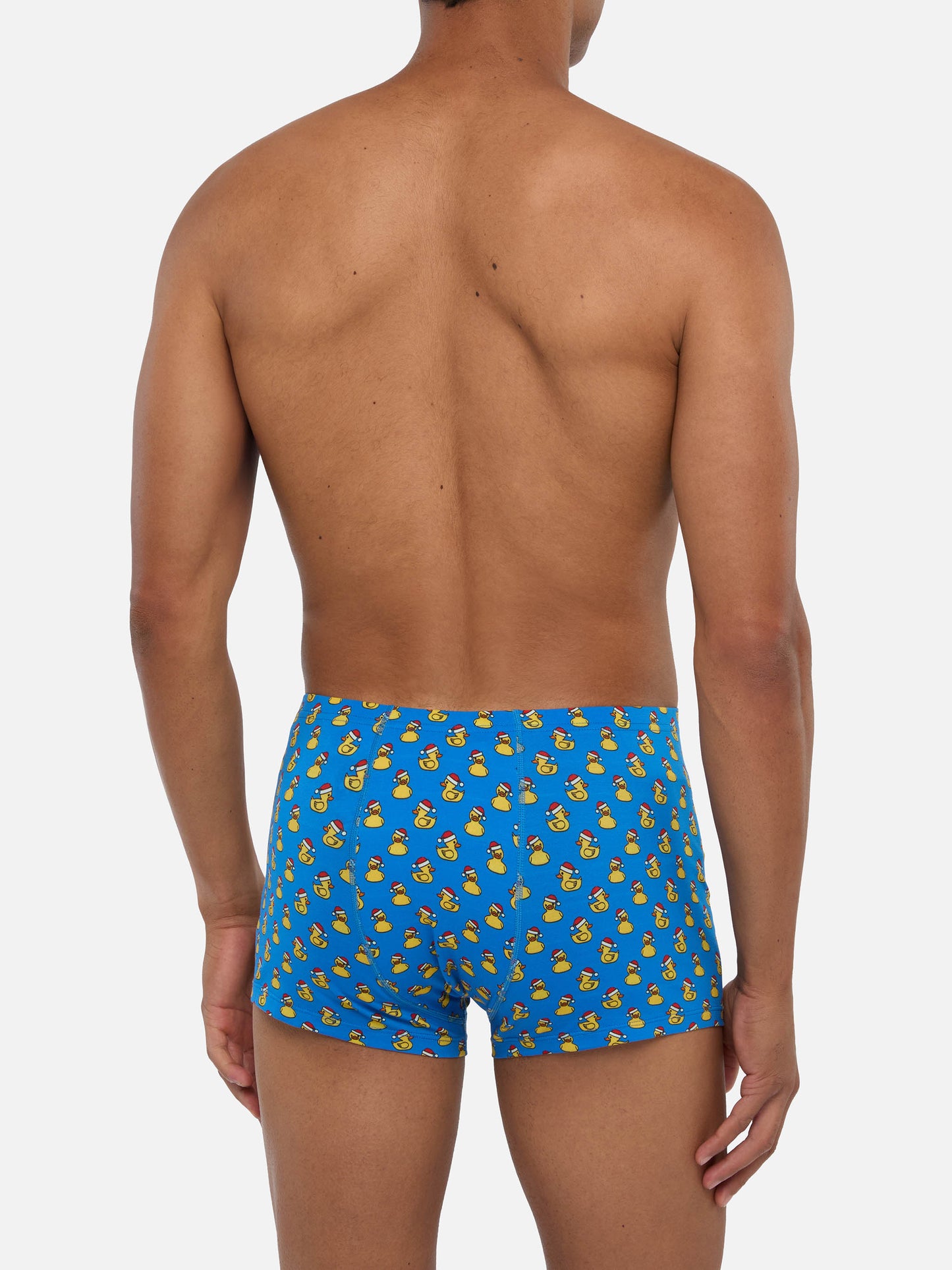 Boxer underwear Howard in tessuto stretch con stampa paperella