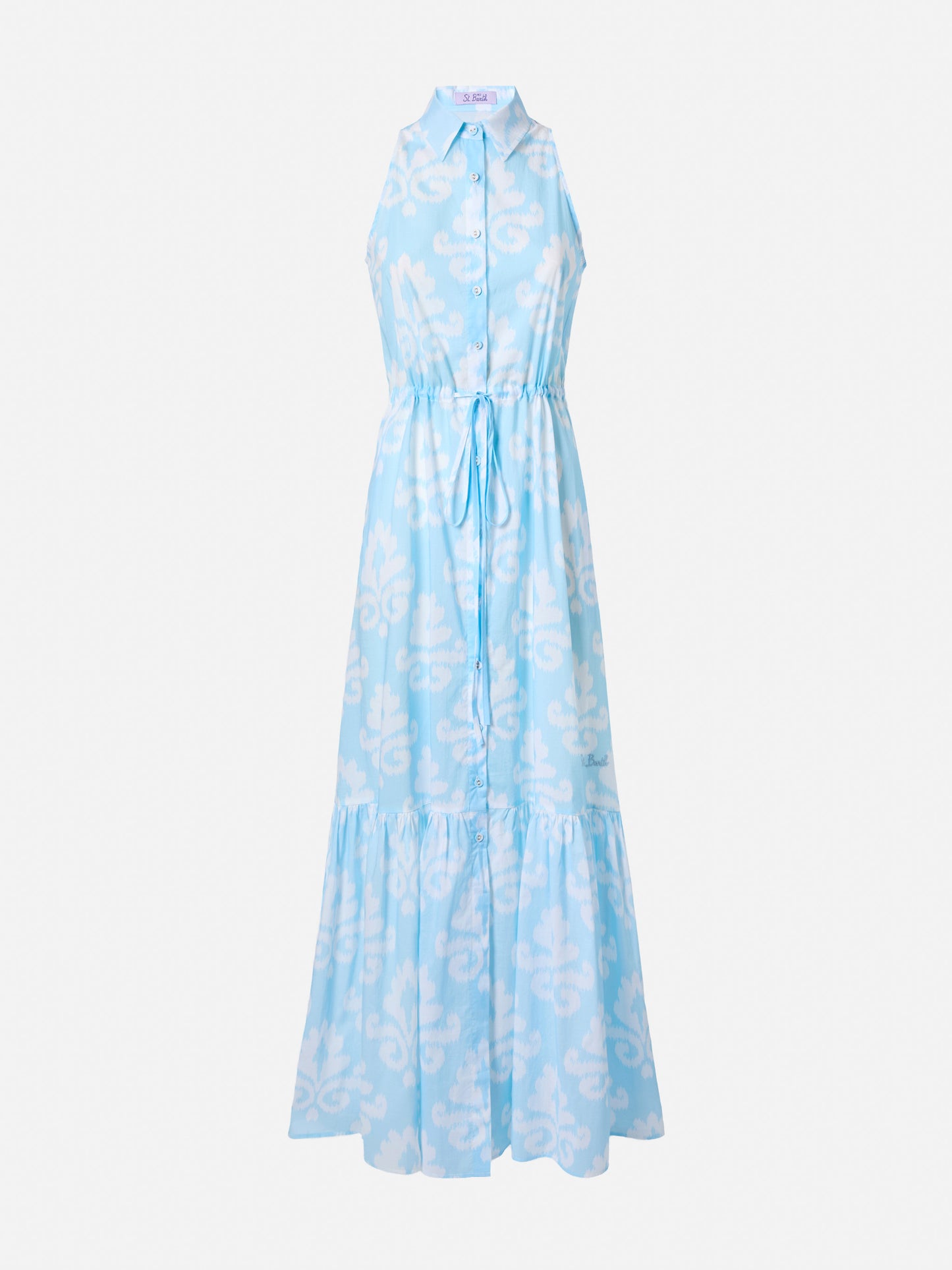 Halterneck dress Ida with ikat print