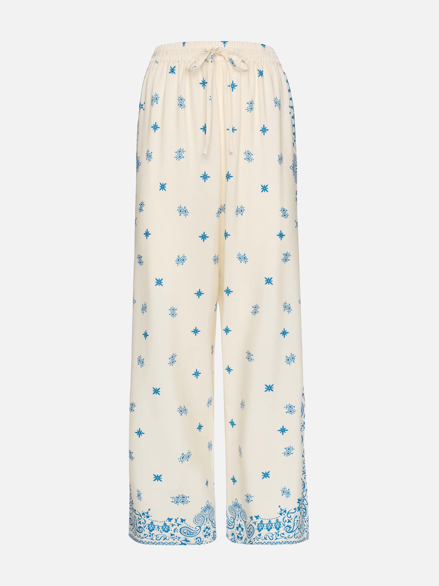 Ikaria wide-leg pants with bandanna placed print - MC2 Saint Barth