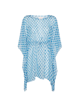 Iria cotton silk kaftan with floral print - MC2 Saint Barth