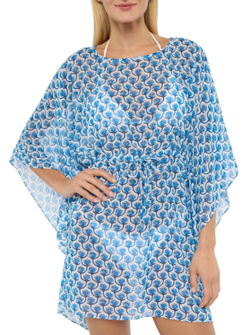 Iria cotton silk kaftan with floral print - MC2 Saint Barth