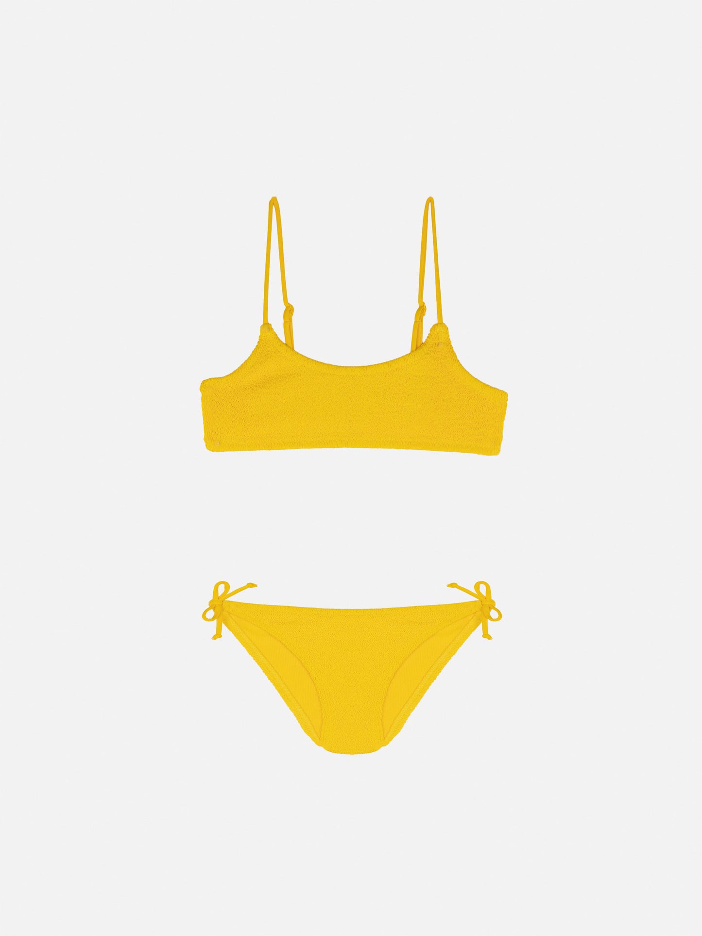 Jaiden yellow crinkle bralette bikini - MC2 Saint Barth