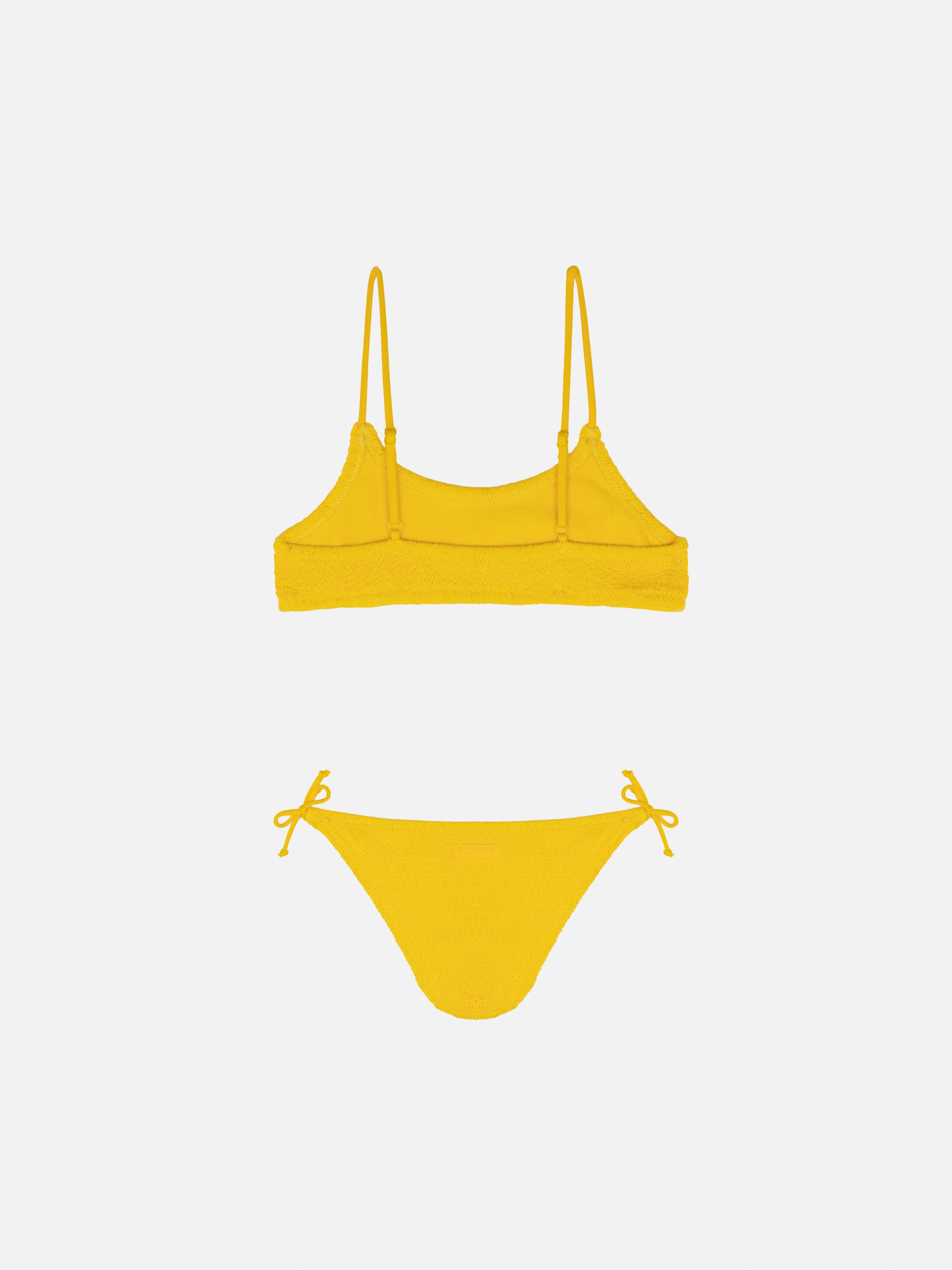Jaiden yellow crinkle bralette bikini - MC2 Saint Barth