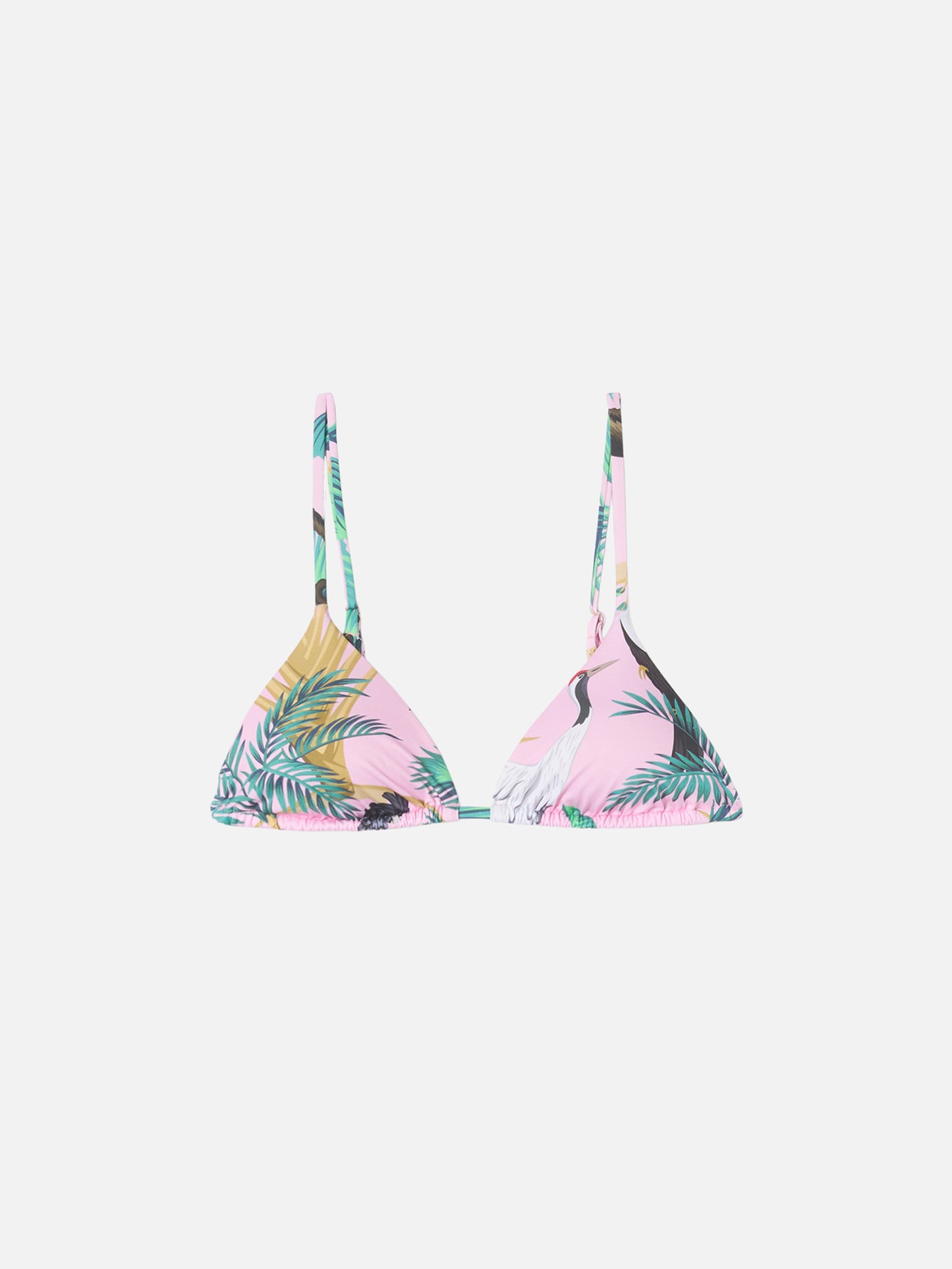 Top a triangolo Janet con stampa tropicale