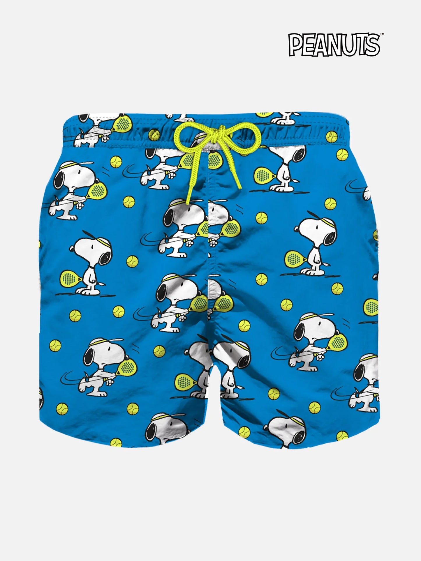 Badeshorts für Jungen aus leichtem Stoff mit Snoopy Padel-Aufdruck | SNOOPY – PEANUTS™ SONDEREDITION