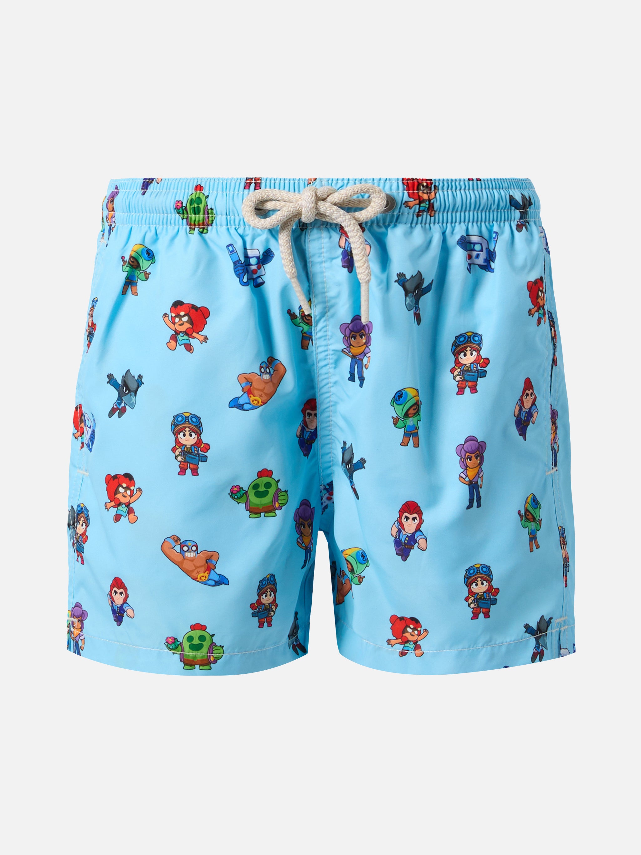 Jean Lighting lightweight fabric swim shorts with Brawl Stars