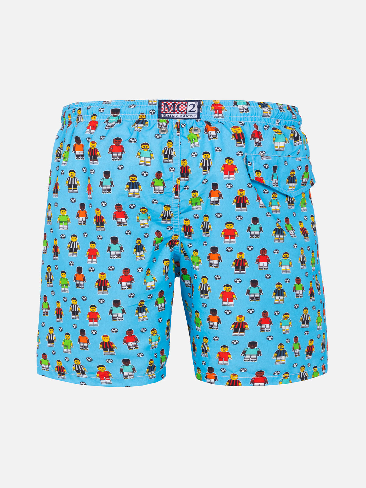 Boy swim shorts with football players print - MC2 Saint Barth