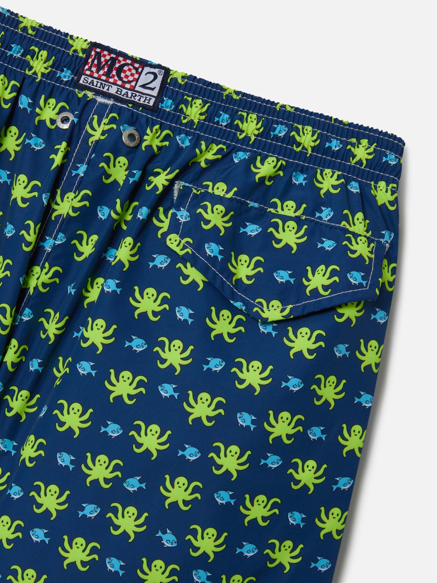 Bañador tipo short para niño con estampado de pulpo