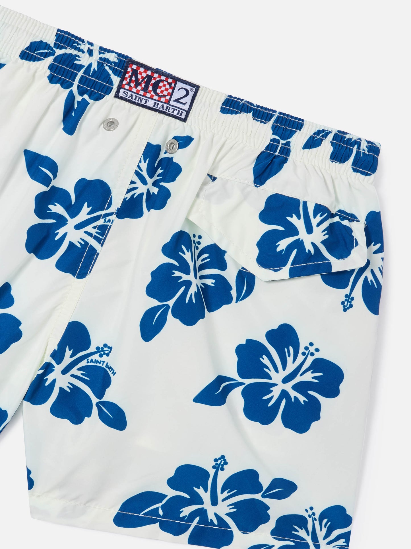 Short de bain Jean Lighting avec imprimé floral Hibiscus all-over