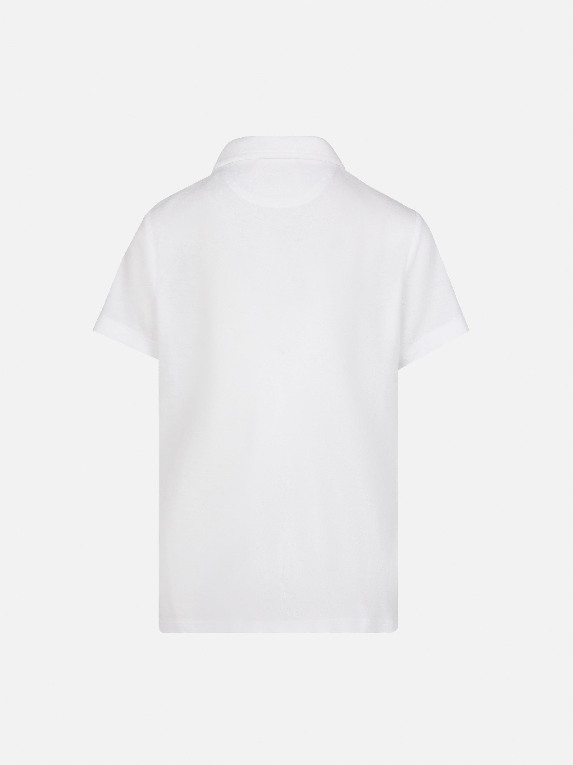 Jeremy Jr white terry polo shirt - MC2 Saint Barth
