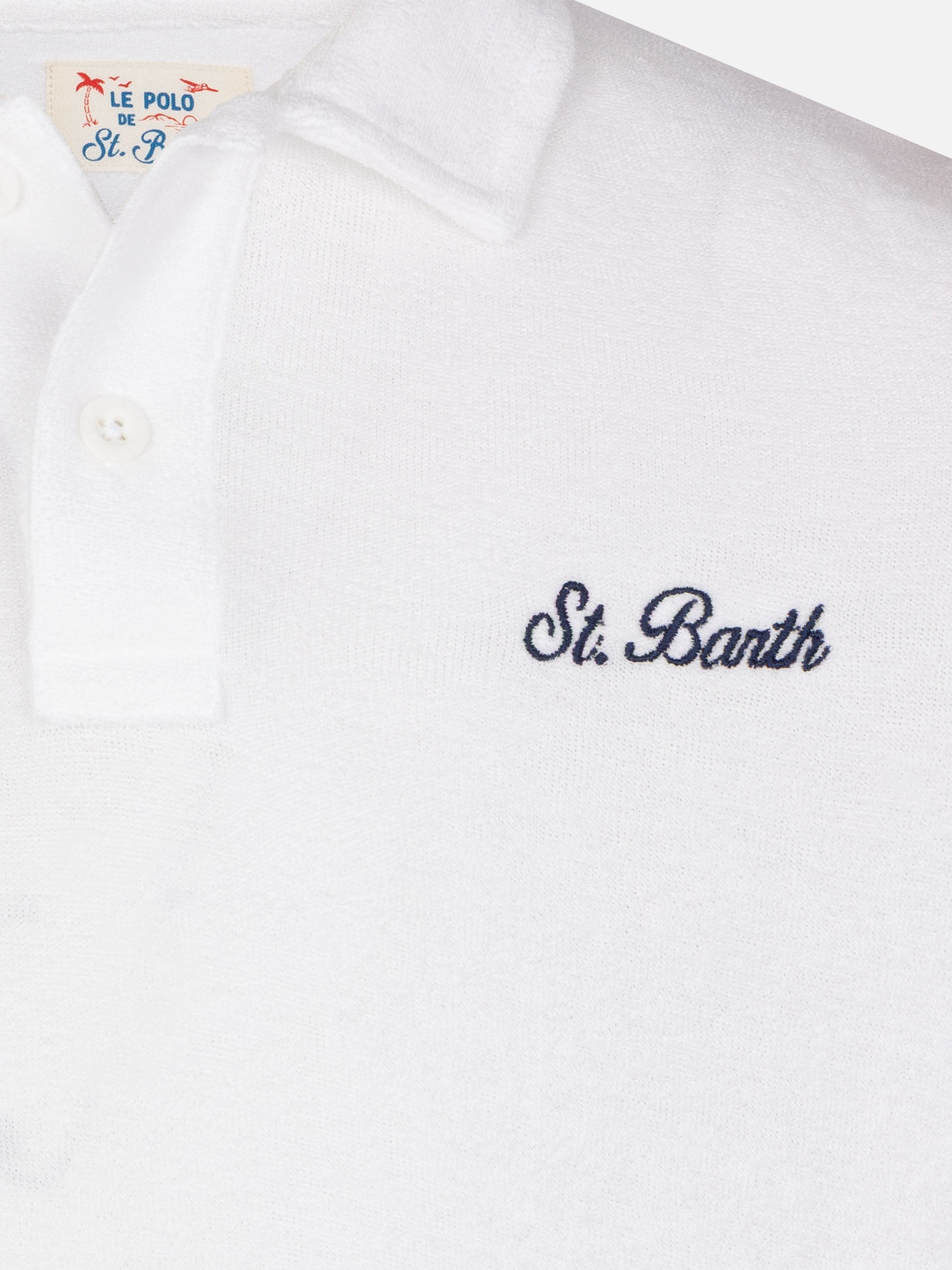Jeremy Jr white terry polo shirt - MC2 Saint Barth