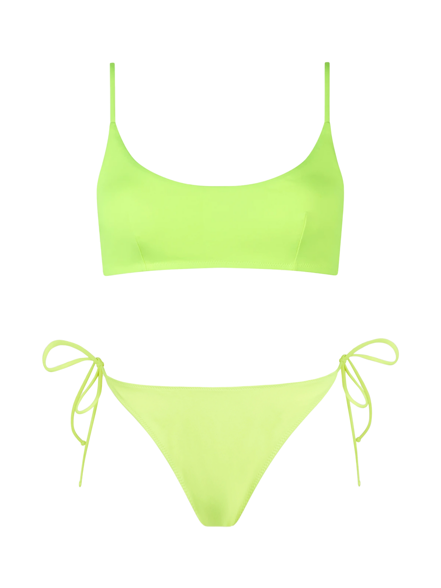 Bralette-Bikini für Damen in Neongelb Judy Virgo