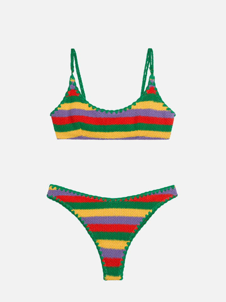 Bralette crochet bikini Judy Naomi with cheeky swim briefs - MC2 Saint Barth