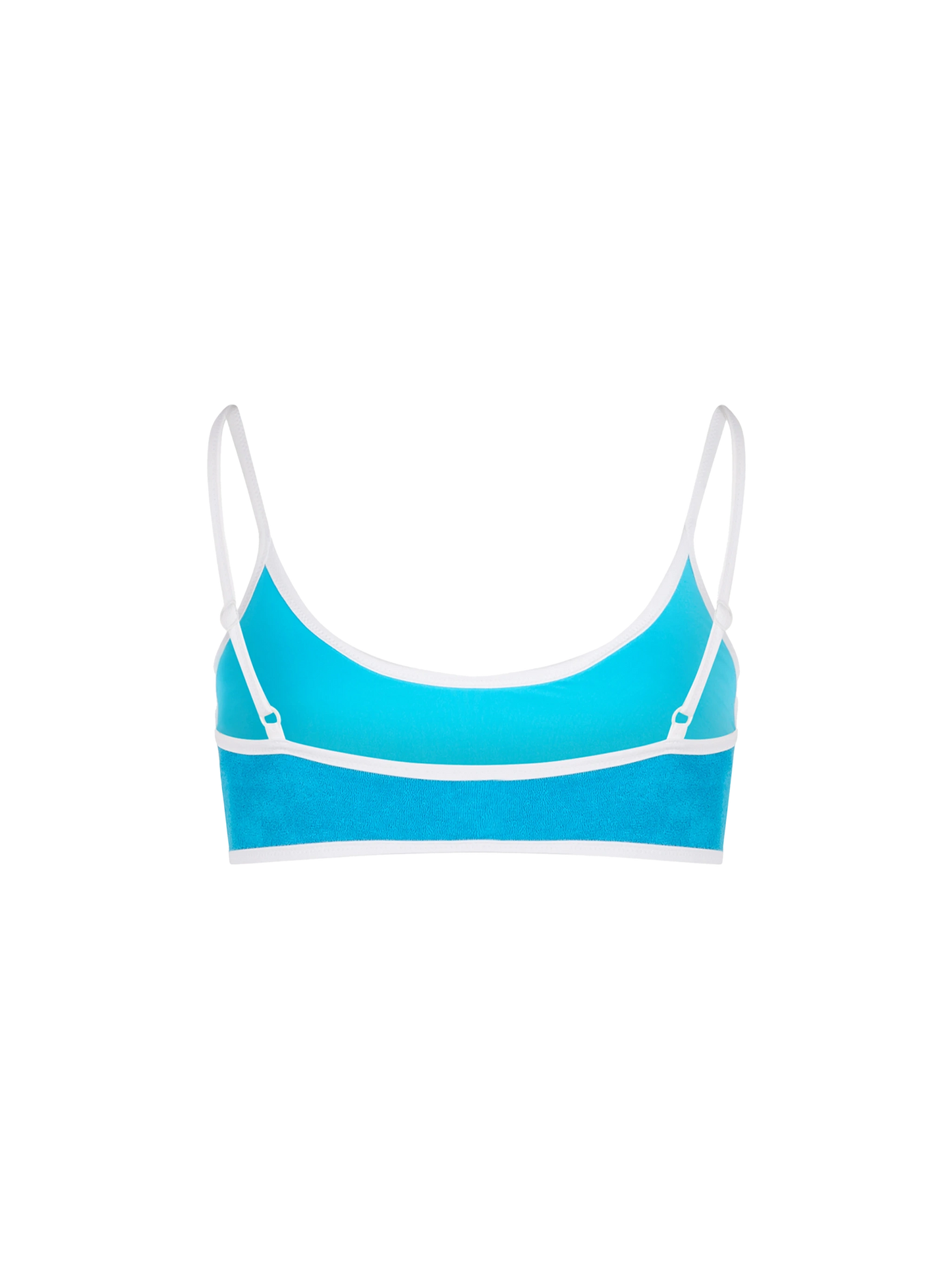 Frottee-Bralette-Strandoberteil Judy für Damen mit Paspelierung