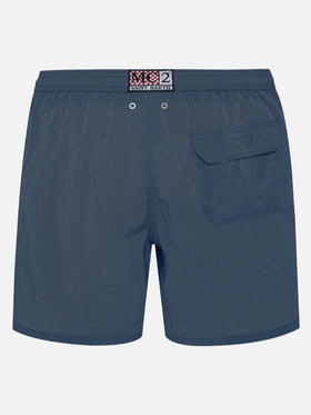 Mid-length swim shorts Katch in navy blue ripstop fabric