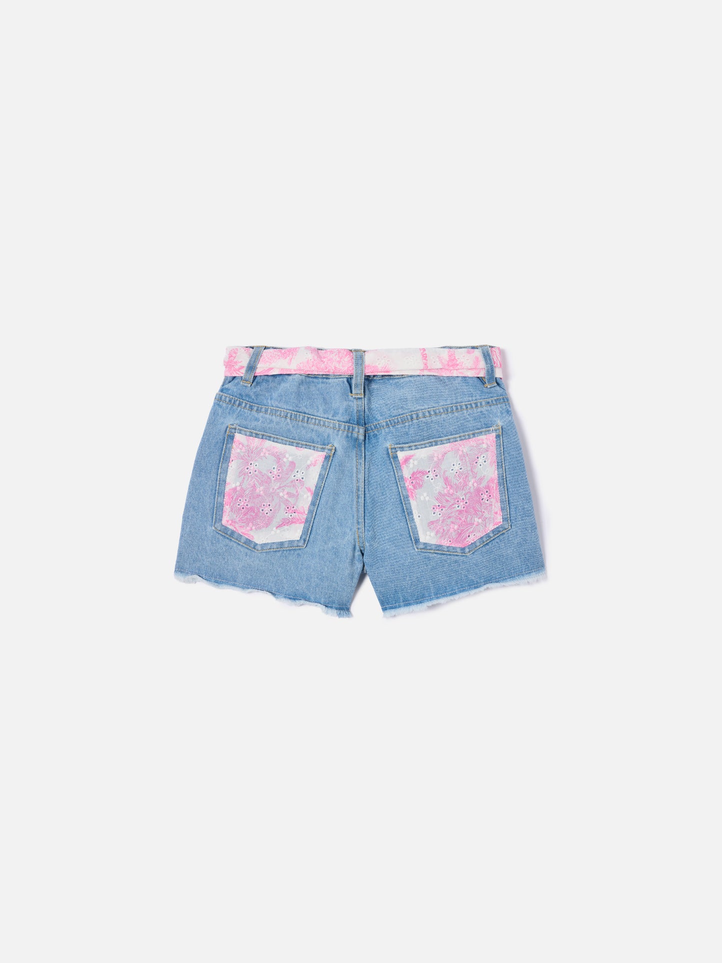 Shorts en denim de coton Kiko Jr avec détails en broderie