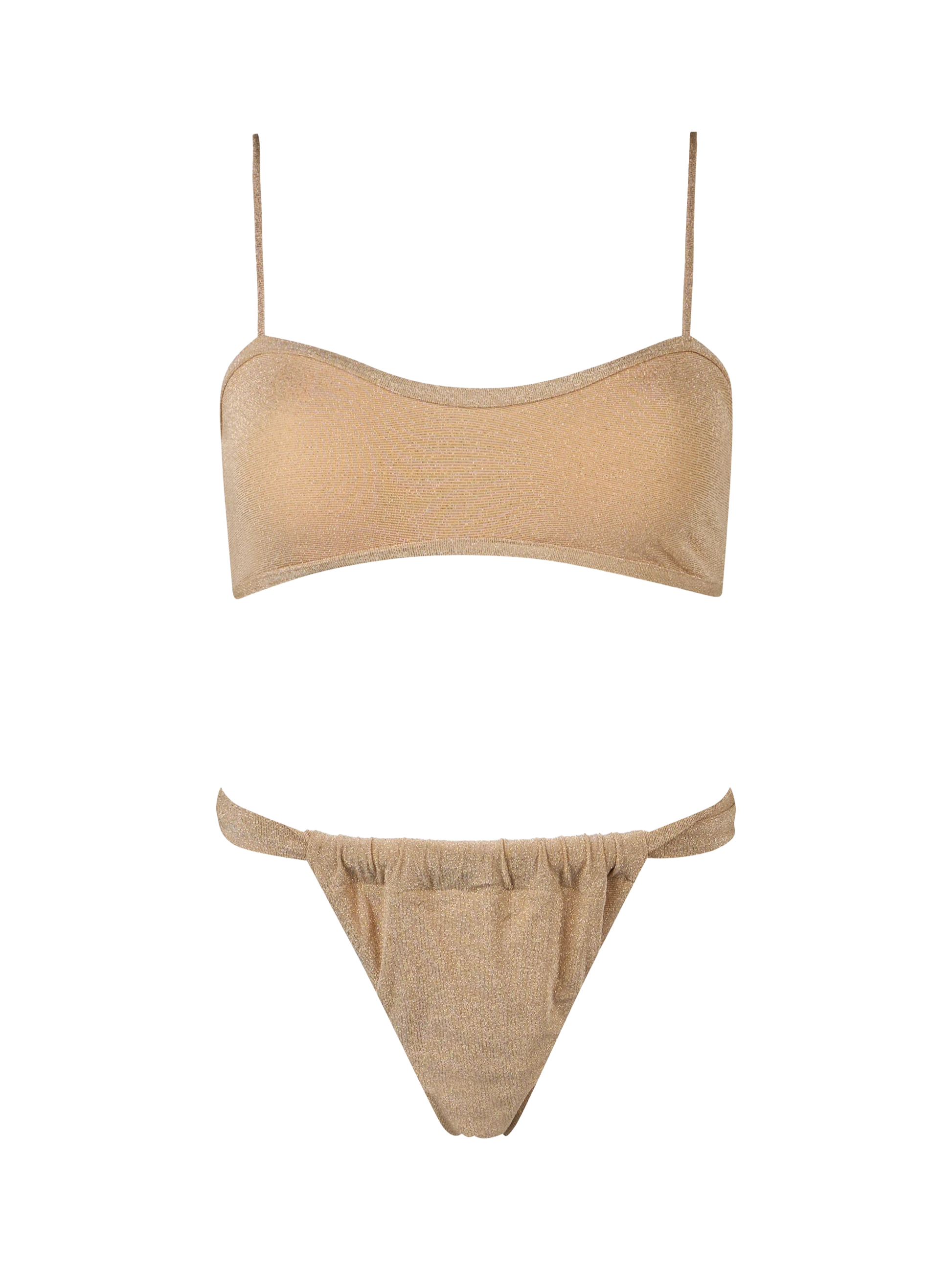 Woman lurex scooped bikini swimsuit Laryn Noelle - MC2 Saint Barth