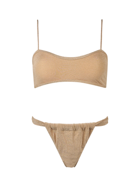 Woman lurex scooped bikini swimsuit Laryn Noelle - MC2 Saint Barth