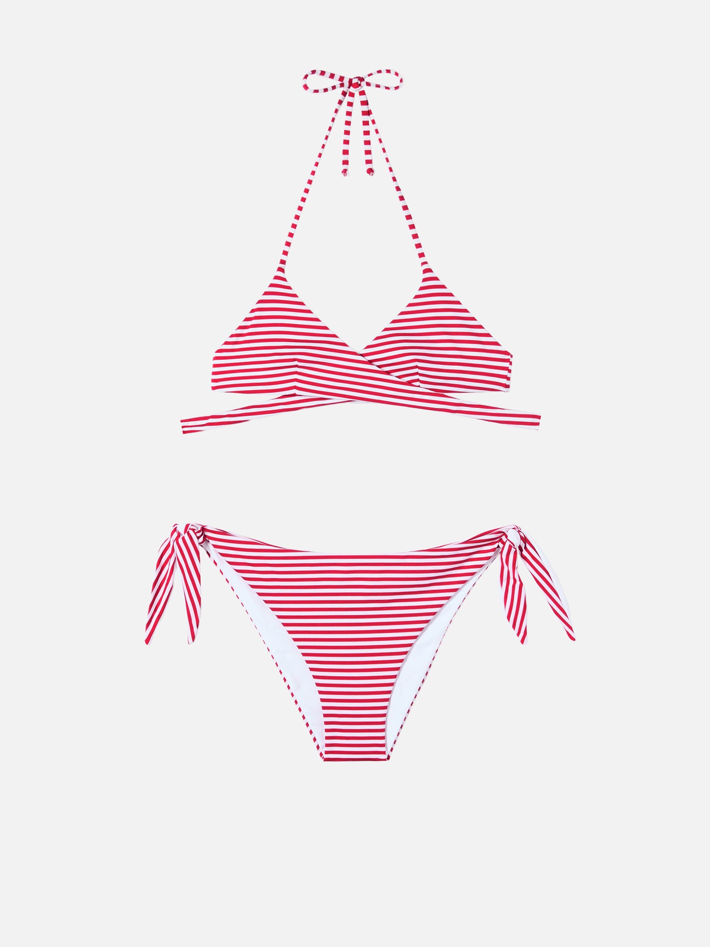 Wrap triangle bikini Layne Yali with striped print