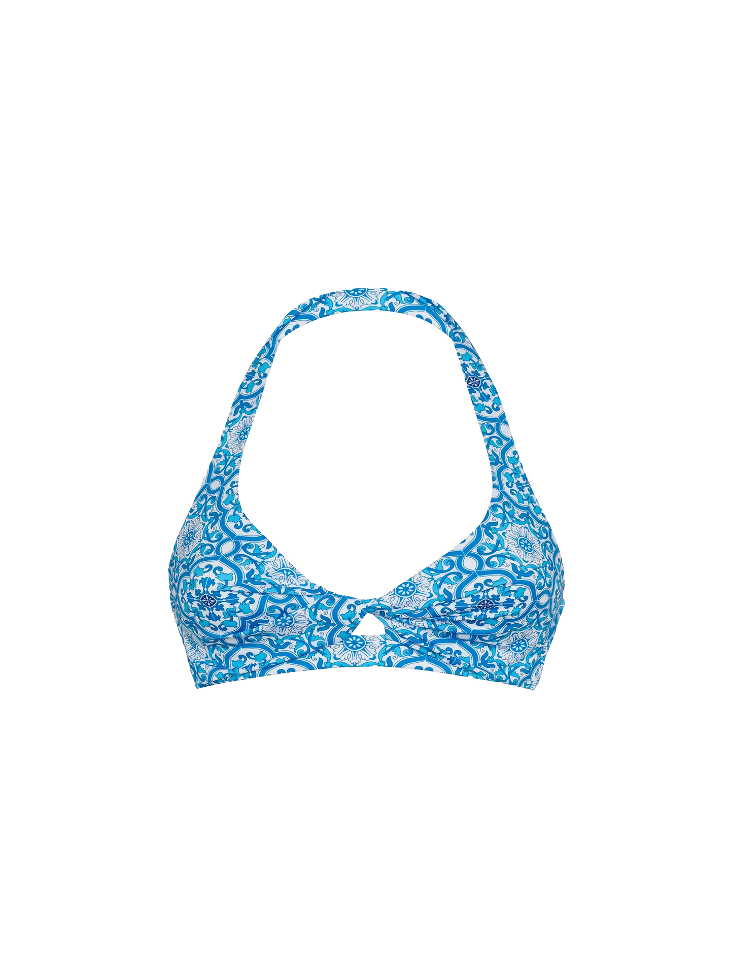 Top bralette triangolo con stampa maiolica Leda