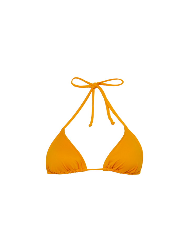 Leah top bikini triangolo giallo ocra