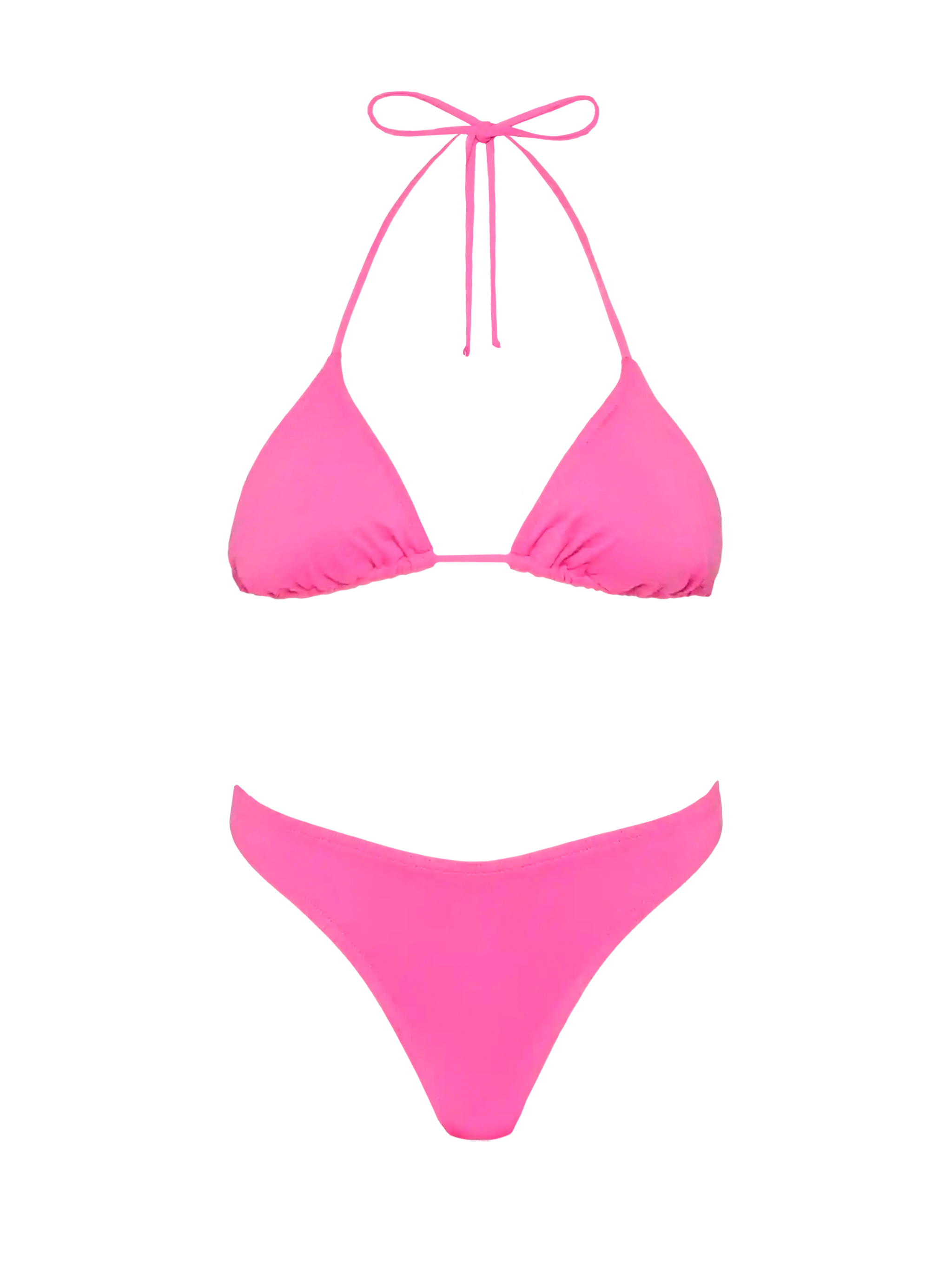 Leah Naomi fuchsia bikini with triangle top and cheeky briefs