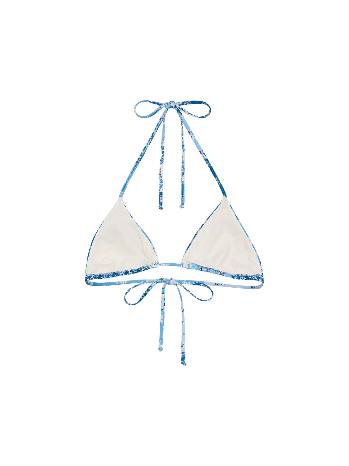 Leah top a triangolo con stampa patch floreale