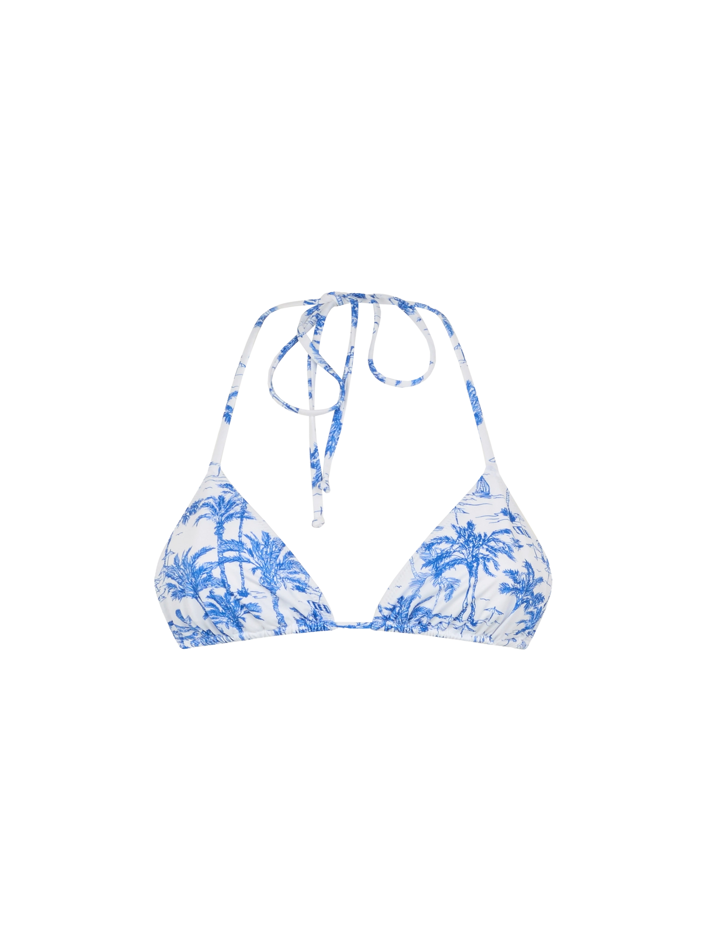 Leah triangle top swimsuit with toile de jouy print - MC2 Saint Barth