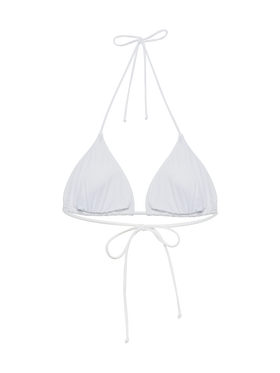 Leah top bikini triangolo con strass a righe