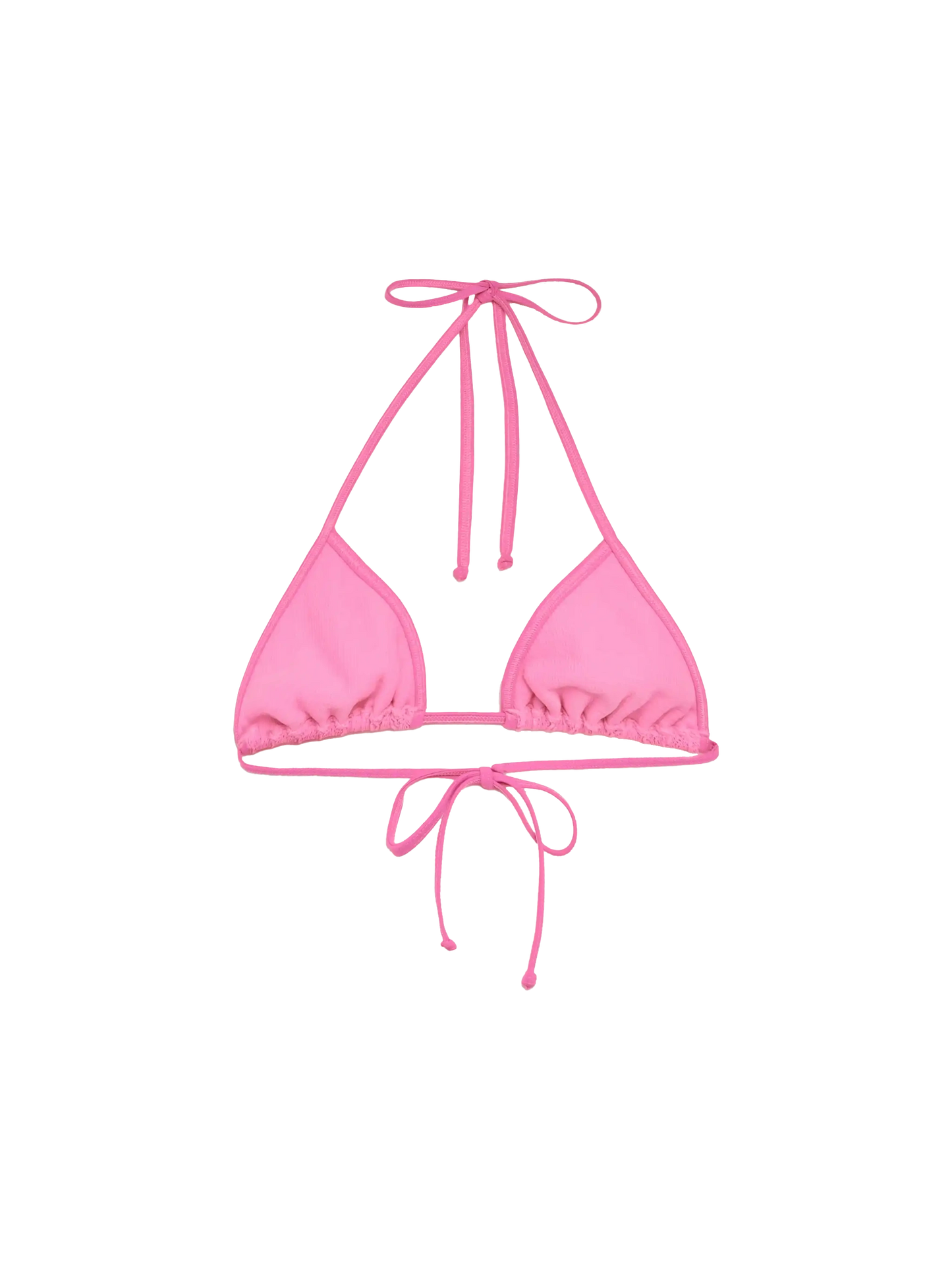 Leah pink crinkle triangle top