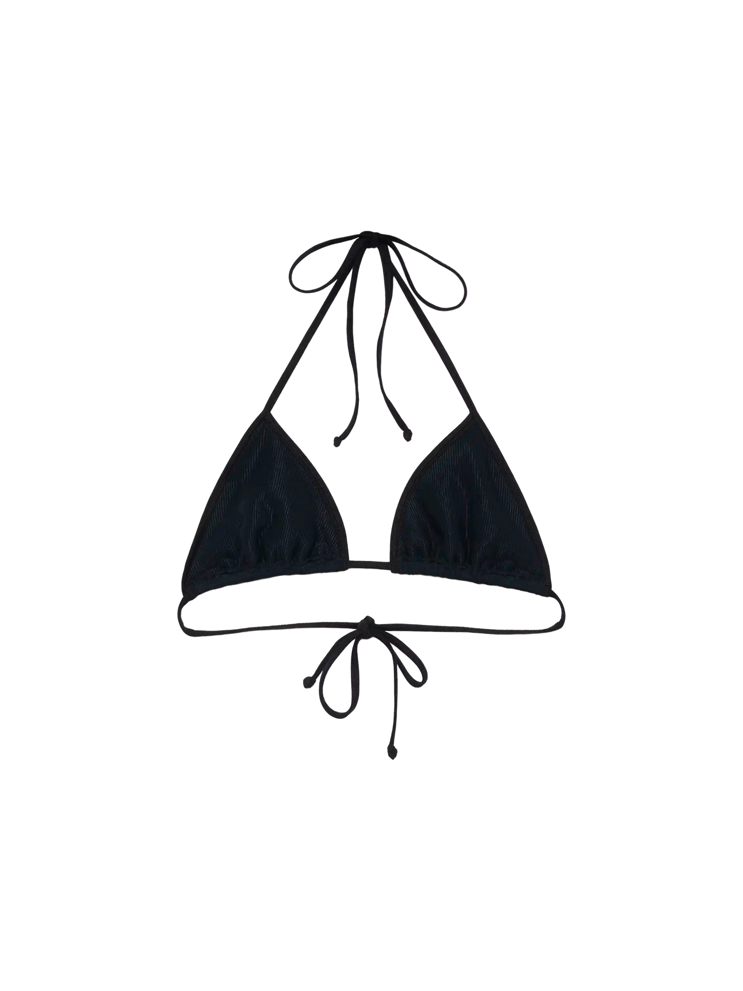 Leah top triangolo in crinkle color nero
