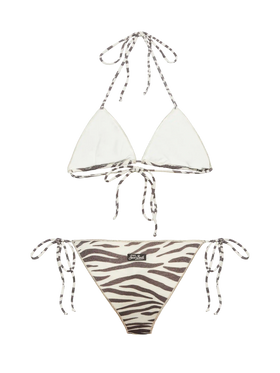 Lurex classic triangle bikini Leah Marielle with zebra print - MC2 Saint Barth