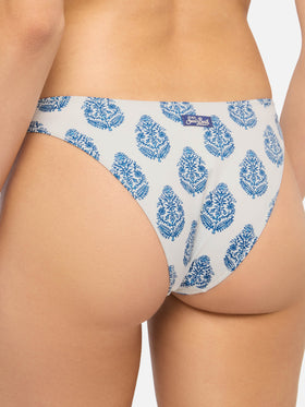 Bikini triangolo fisso Gaia Lido con slip classico e stampa paisley