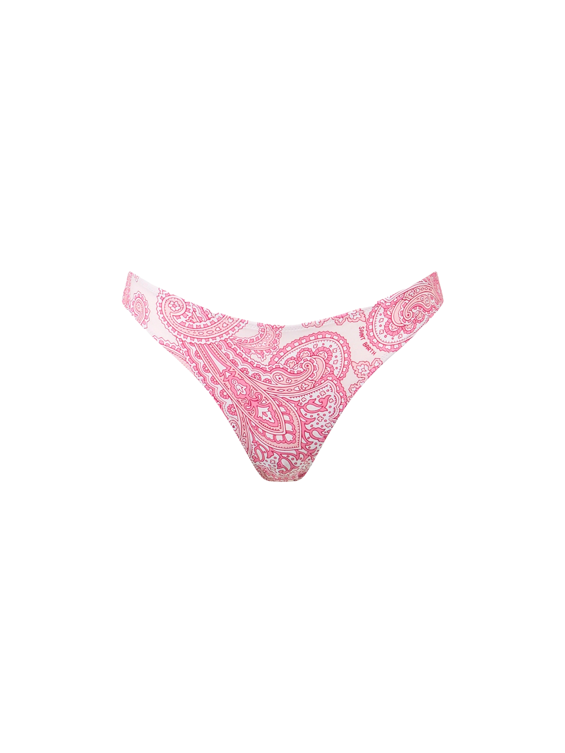 Woman pink paisley classic swim briefs Lido - MC2 Saint Barth