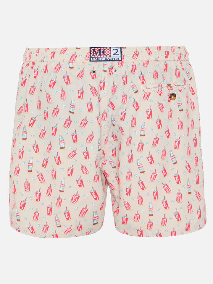 Costume mare Lighting in tessuto leggero con stampa Inter | COCA COLA SPECIAL EDITION