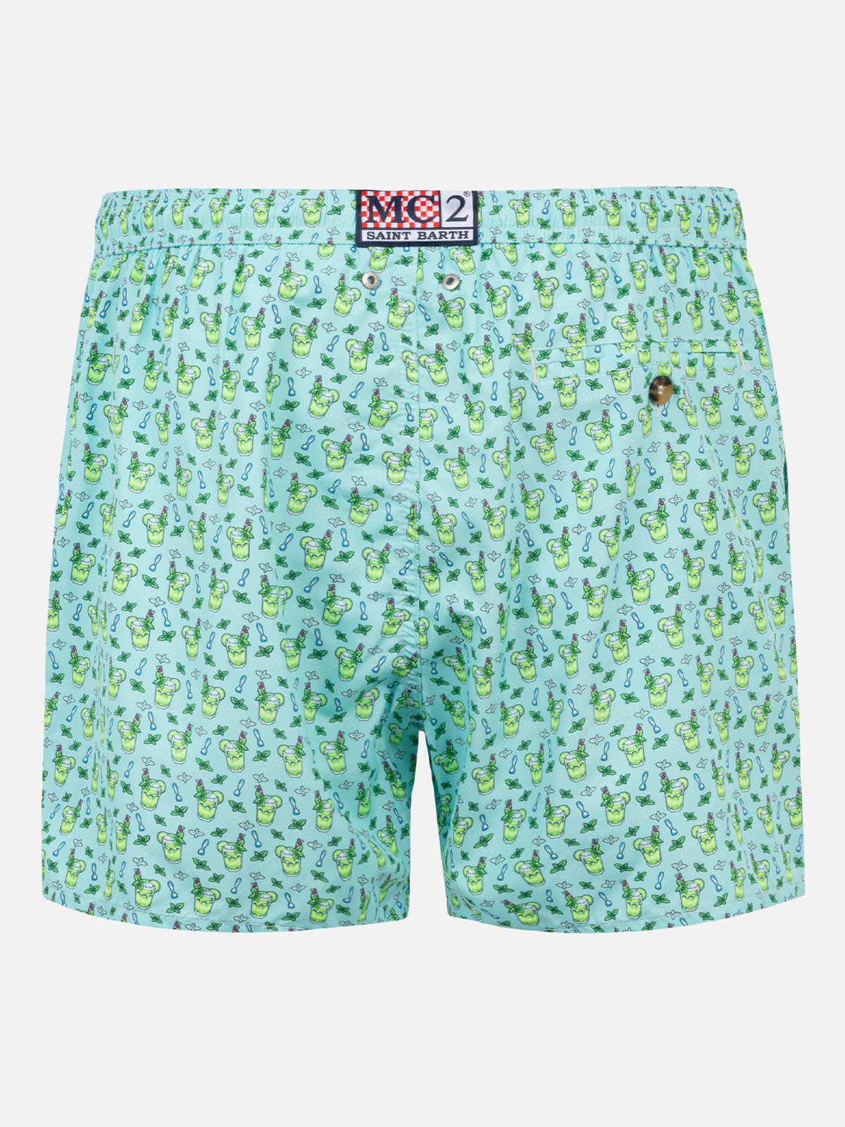 Man light fabric swim shorts with Mojito print - MC2 Saint Barth