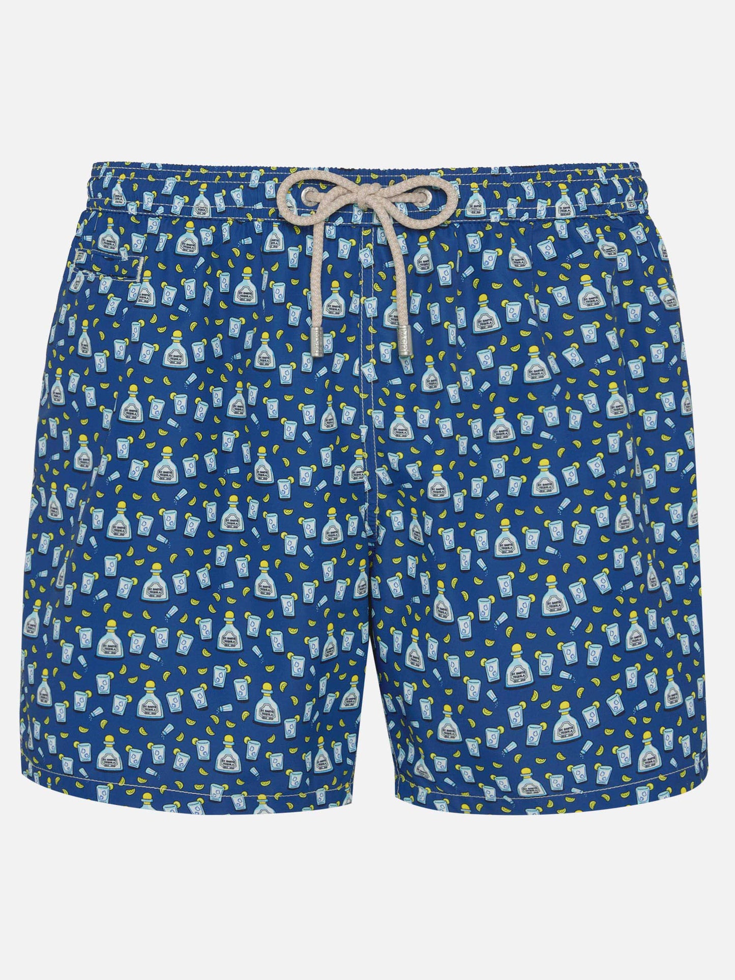 Costume da bagno da uomo in tessuto leggero con stampa tequila