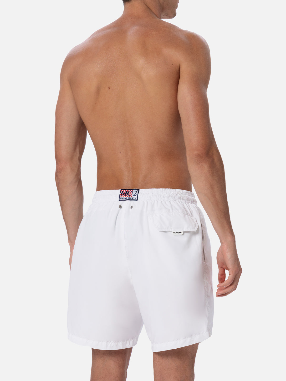 Man lightweight fabric white swim shorts Lighting Pantone | PANTONE® SPECIAL EDITION - MC2 Saint Barth