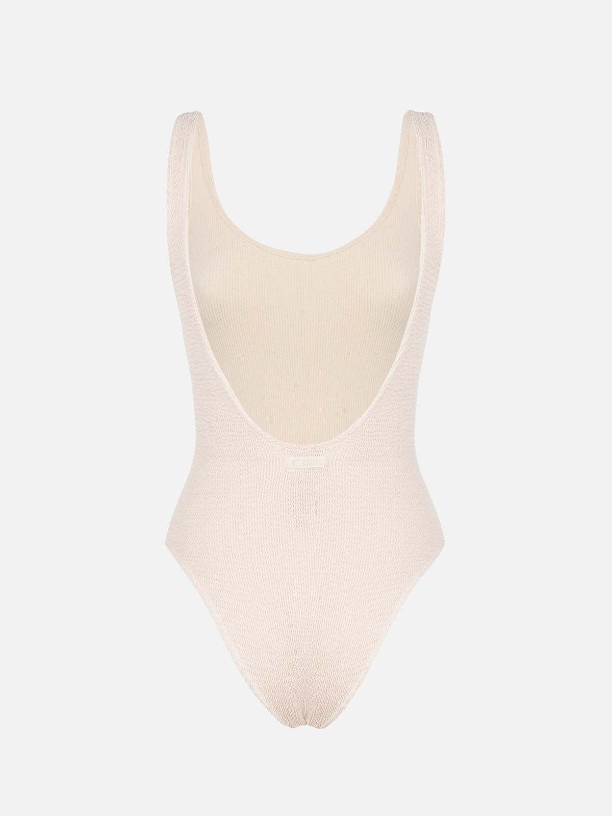 Costume intero da donna beige crinkle Lora