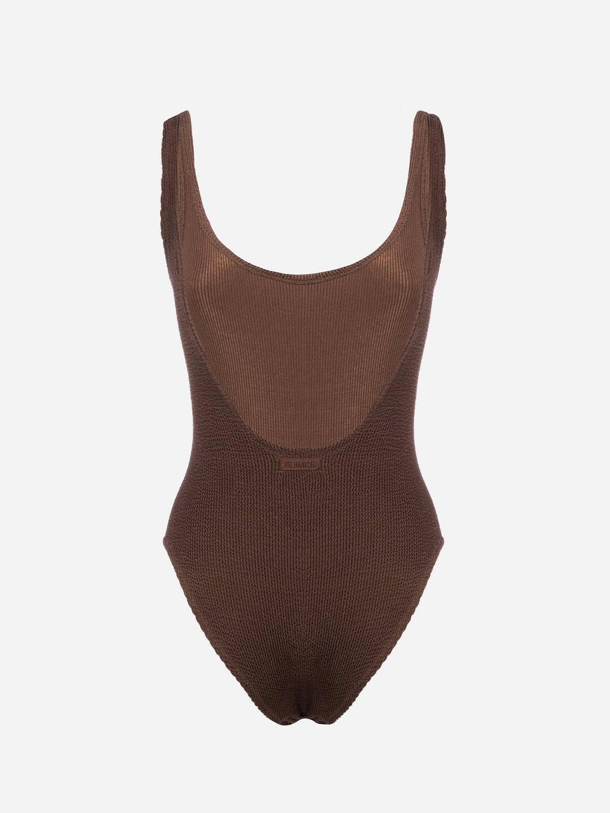 Costume intero da donna marrone crinkle Lora