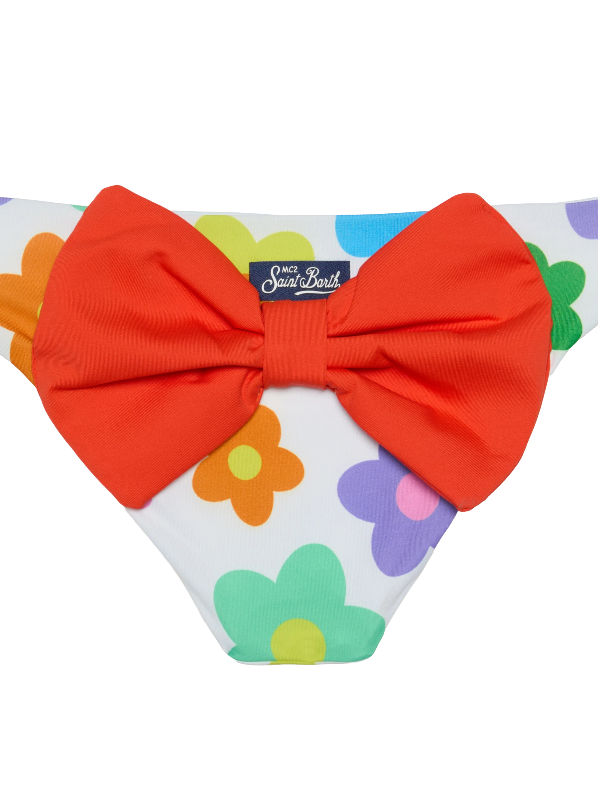 Girl swim briefs with flower print - MC2 Saint Barth
