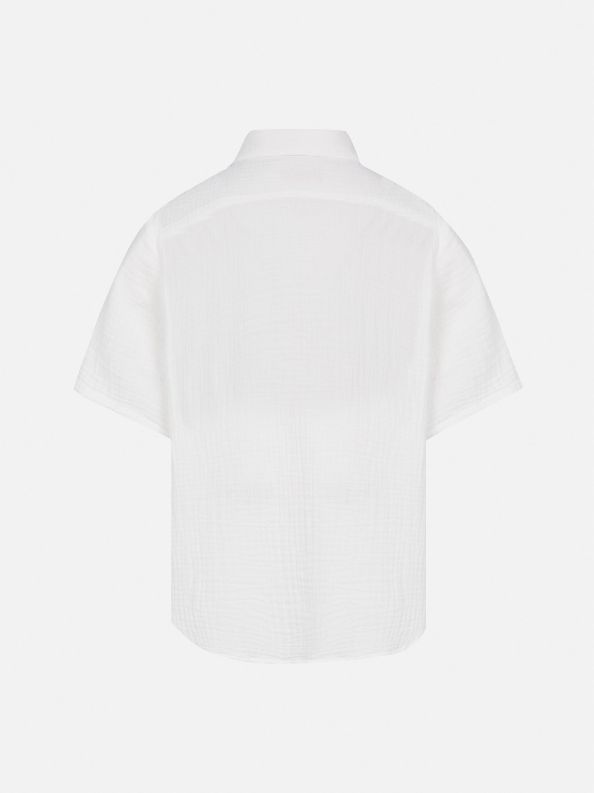 White cotton gauze polo shirt Madeira - MC2 Saint Barth
